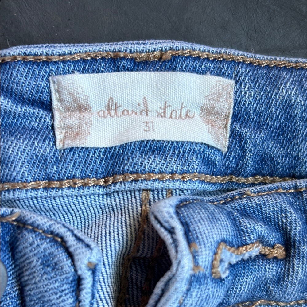 Altar'd State Light Blue Distressed Boyfriend Jeans - Picture 3 of 11